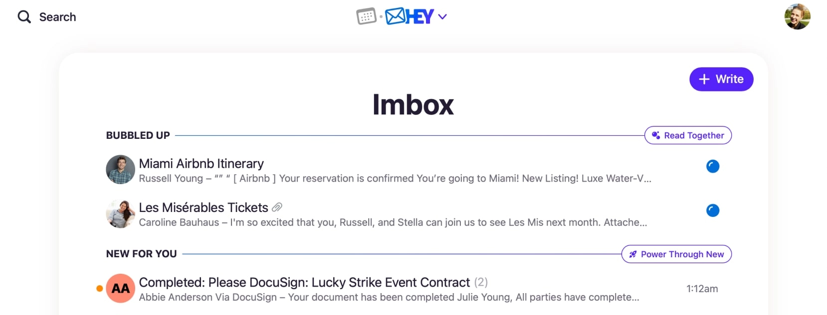 New For You: Replies to Bubbled Up emails